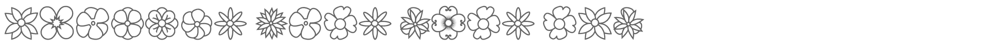 Sample characters Flowers Dots Bats TFB Font